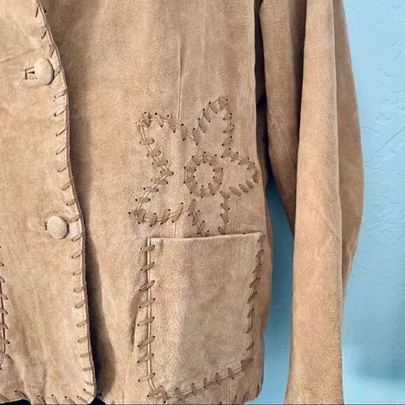 Coldwater Creek Tan Suede Jacket Size Large - Picture 5 of 15